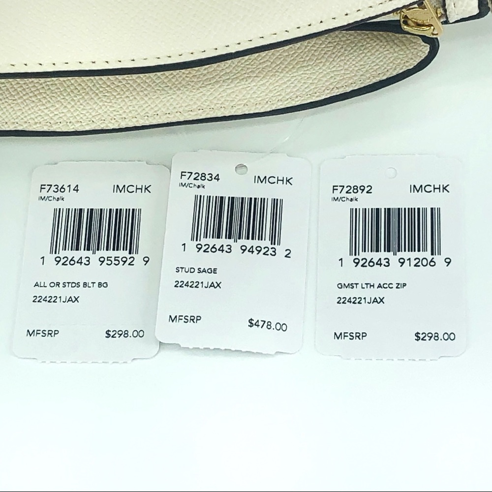 3PCS Coach Stud Sage Carryall Wallet Belt Bag - Picture 8 of 8